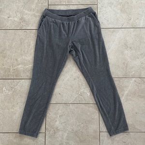 Lands’ End Grey Ribbed Low Rise Pants/Joggers